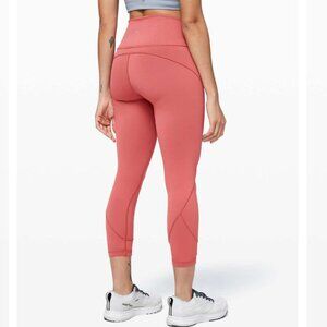 Lululemon In Movement Tight 25" *Everlux Rustic Coral Size 6